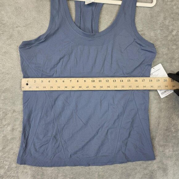 Athleta Momentum Seamless Tank Top Womens XL Blue Scoop Neck Racerback Camisole - Picture 10 of 11